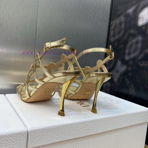 Dior 2023 new D-Fame series metal heel women's shoes star style square toe open toe Roman slpu3otpzo - Image 8
