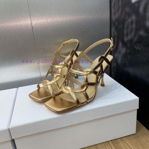 Dior 2023 new D-Fame series metal heel women's shoes star style square toe open toe Roman sl1w1ydiyi - Image 4