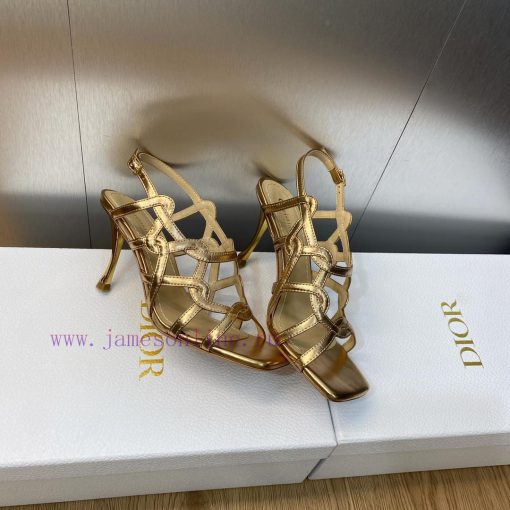Dior 2023 new D-Fame series metal heel women's shoes star style square toe open toe Roman sl1w1ydiyi - Image 5
