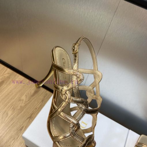 Dior 2023 new D-Fame series metal heel women's shoes star style square toe open toe Roman sl1w1ydiyi - Image 9