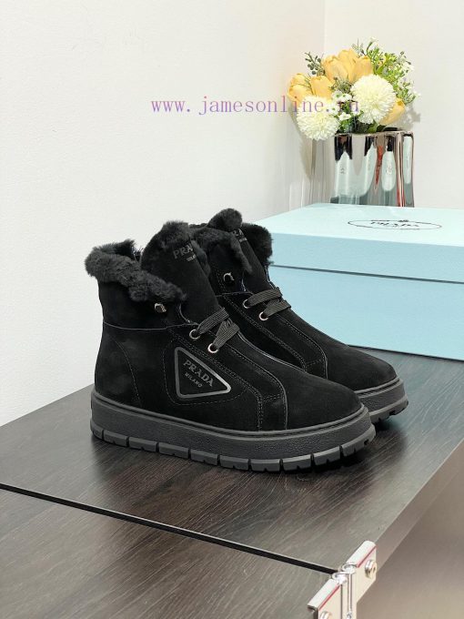 .  Prada Thick soled Sports Wool ShoesThe original customized frosted cowhide upper is made u99l4ja0 - Image 2