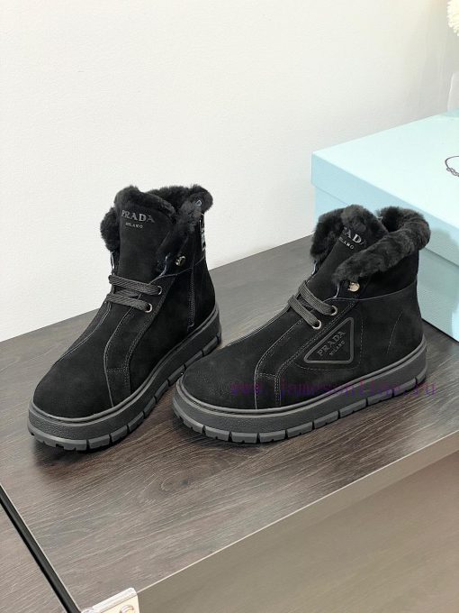 .  Prada Thick soled Sports Wool ShoesThe original customized frosted cowhide upper is made u99l4ja0 - Image 4