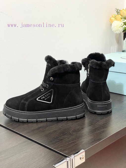 .  Prada Thick soled Sports Wool ShoesThe original customized frosted cowhide upper is made u99l4ja0 - Image 7