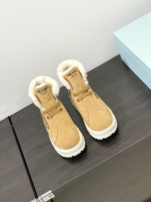 .  Prada Thick soled Sports Wool ShoesThe original customized frosted cowhide upper is made 7ydqi2mw - Image 5