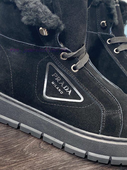 .  Prada Thick soled Sports Wool ShoesThe original customized frosted cowhide upper is made u99l4ja0 - Image 9