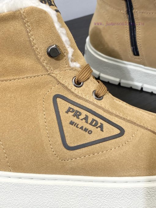 .  Prada Thick soled Sports Wool ShoesThe original customized frosted cowhide upper is made 7ydqi2mw - Image 7