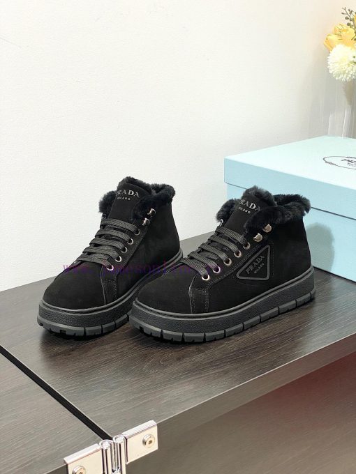 . Prada Thick soled Sports Wool ShoesThe original customized frosted cowhide upper is made oadpug3uk - Image 3