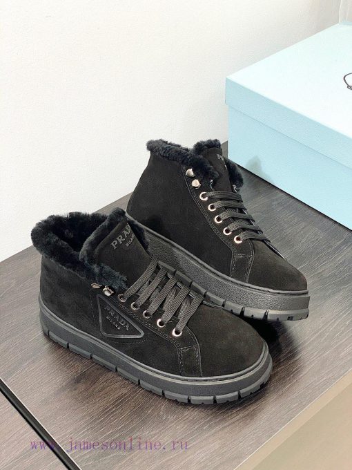 . Prada Thick soled Sports Wool ShoesThe original customized frosted cowhide upper is made oadpug3uk - Image 6