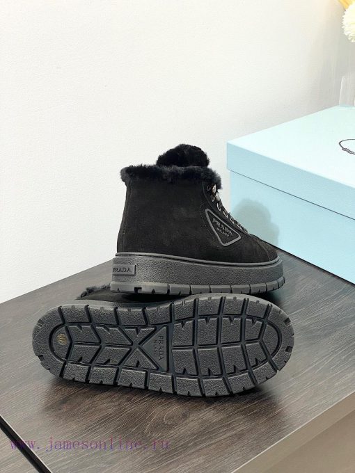 . Prada Thick soled Sports Wool ShoesThe original customized frosted cowhide upper is made oadpug3uk - Image 7