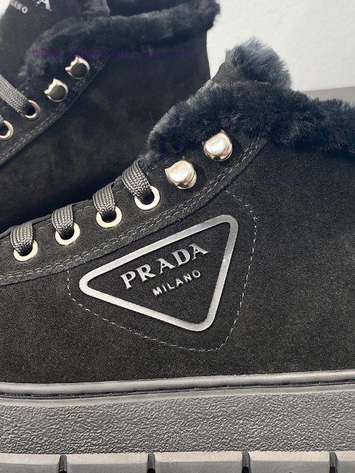 . Prada Thick soled Sports Wool ShoesThe original customized frosted cowhide upper is made oadpug3uk - Image 9