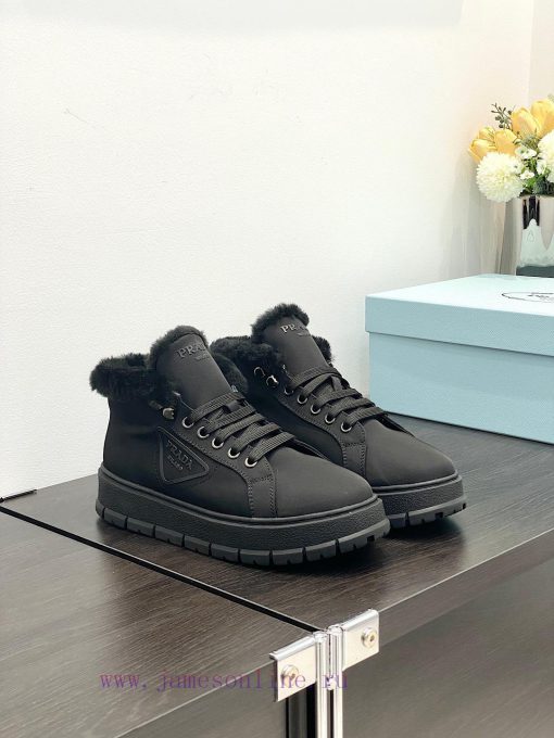 . Prada Thick soled Sports Wool ShoesThe original customized frosted cowhide upper is made o263vlk44 - Image 2