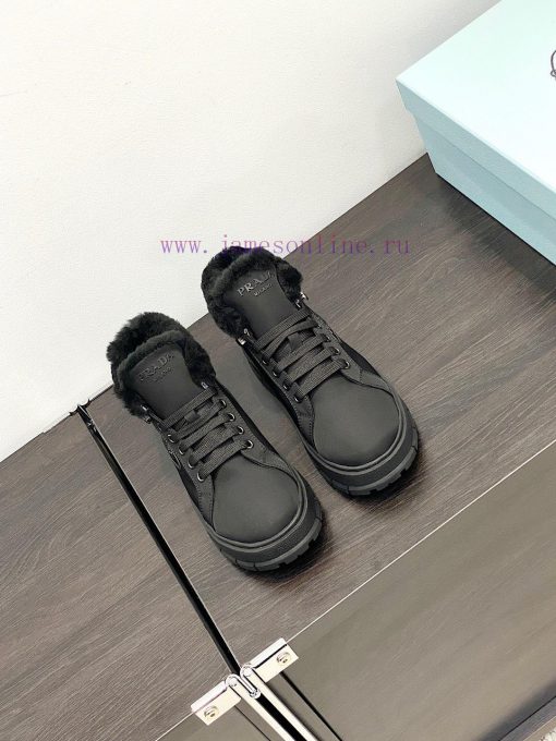 . Prada Thick soled Sports Wool ShoesThe original customized frosted cowhide upper is made o263vlk44 - Image 3