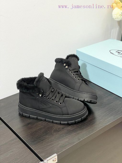 . Prada Thick soled Sports Wool ShoesThe original customized frosted cowhide upper is made o263vlk44 - Image 7