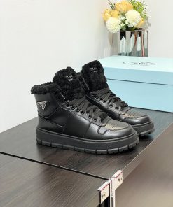 .  Prada new arrival-P Home 2023 Autumn/Winter High Top Wool Height Increasing Sports ShoesSzl9c8gwu