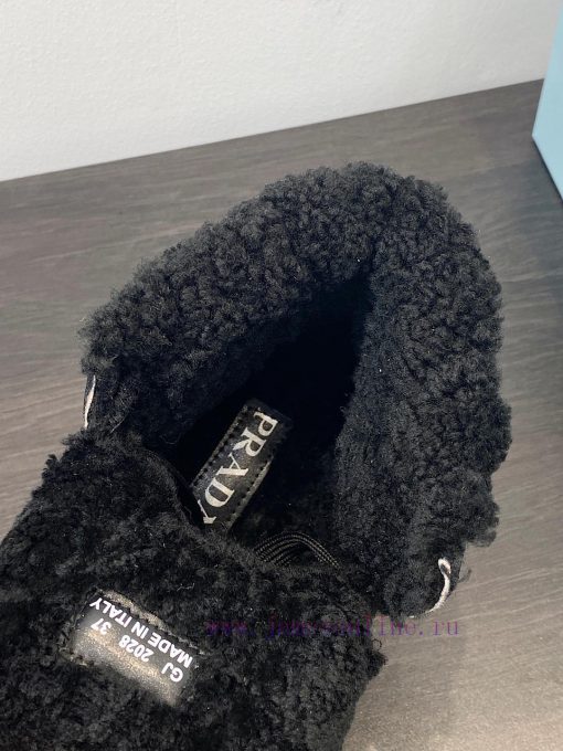 .  Prada new arrival-P Home 2023 Autumn/Winter High Top Wool Height Increasing Sports ShoesSzl9c8gwu - Image 10