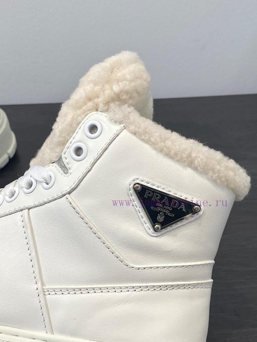 .  Prada new arrival-P Home 2023 Autumn/Winter High Top Wool Height Increasing Sports ShoesSt8ltmi02 - Image 8