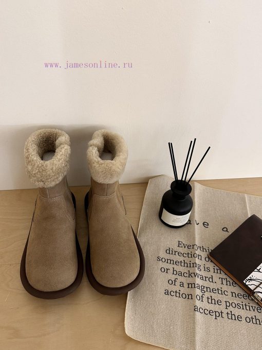 GG ² ⁰² ³ Sand colored Details𝐔𝐠. 𝐠 | Korean handmade sheep curly bootsMilard Girl's Dream B7795aq31