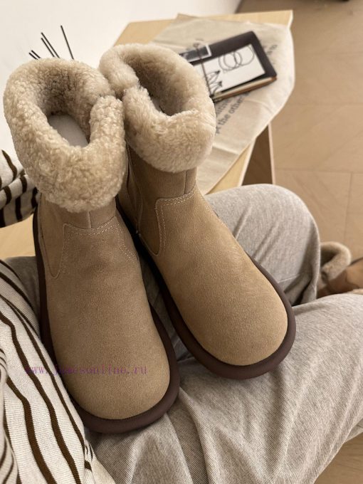 GG ² ⁰² ³ Sand colored Details𝐔𝐠. 𝐠 | Korean handmade sheep curly bootsMilard Girl's Dream B7795aq31 - Image 6