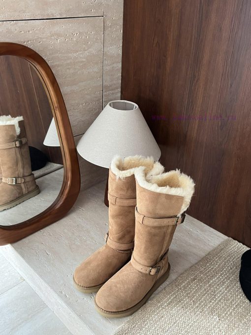 GG ² ⁰² ³ Autumn/Winter Long Boots Leather Buckle Two Wear Knight BootsThe long legs become 0ou0ugya - Image 2