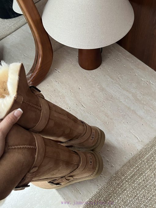 GG ² ⁰² ³ Autumn/Winter Long Boots Leather Buckle Two Wear Knight BootsThe long legs become 0ou0ugya - Image 6