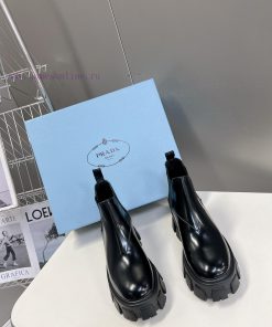PRADA Top Sponge Cake Thick Bottom Pocket Triangle Logo Couple BootsThe original version 11 e3aja39b