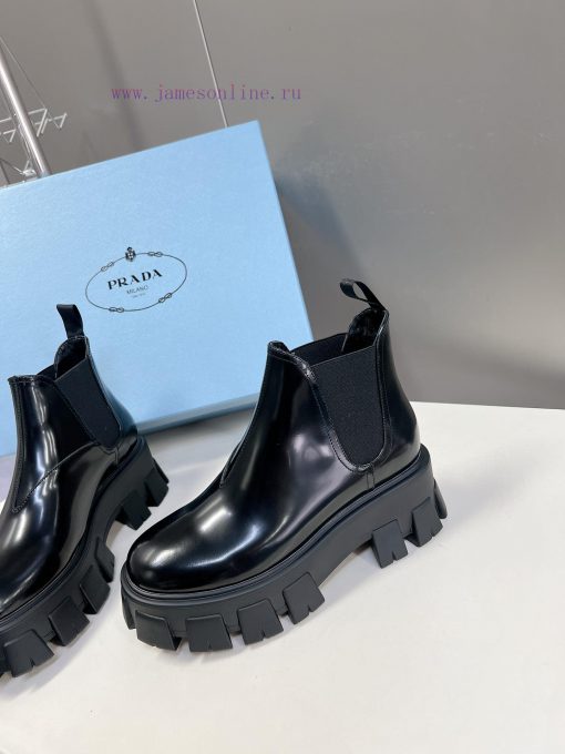 PRADA Top Sponge Cake Thick Bottom Pocket Triangle Logo Couple BootsThe original version 11 e3aja39b - Image 4