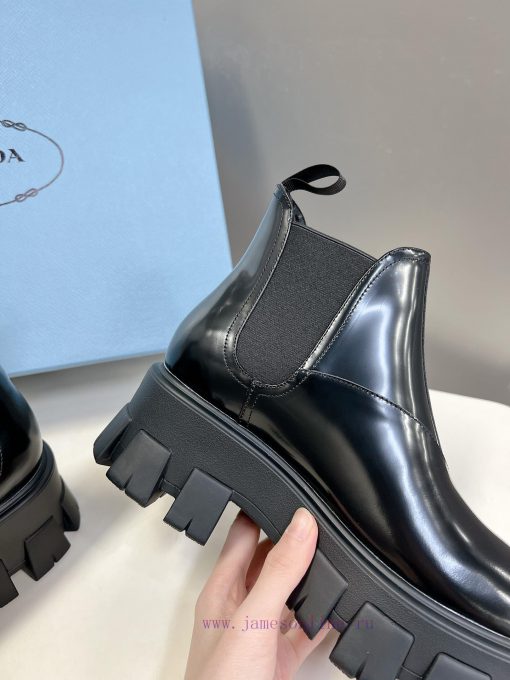PRADA Top Sponge Cake Thick Bottom Pocket Triangle Logo Couple BootsThe original version 11 e3aja39b - Image 8