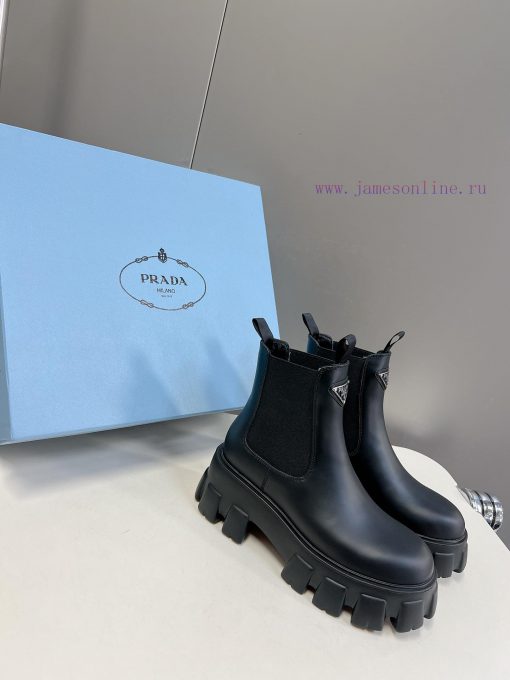 PRADA Top Sponge Cake Thick Bottom Pocket Triangle Logo Couple BootsThe original version 11 qhyviaxz - Image 3