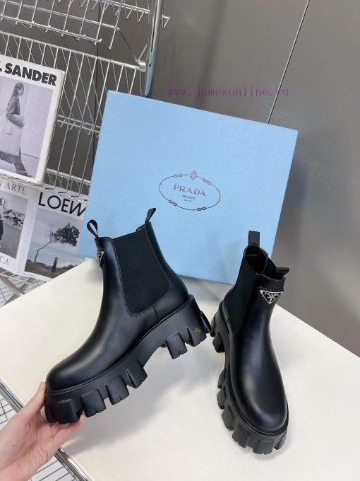 PRADA Top Sponge Cake Thick Bottom Pocket Triangle Logo Couple BootsThe original version 11 qhyviaxz - Image 5