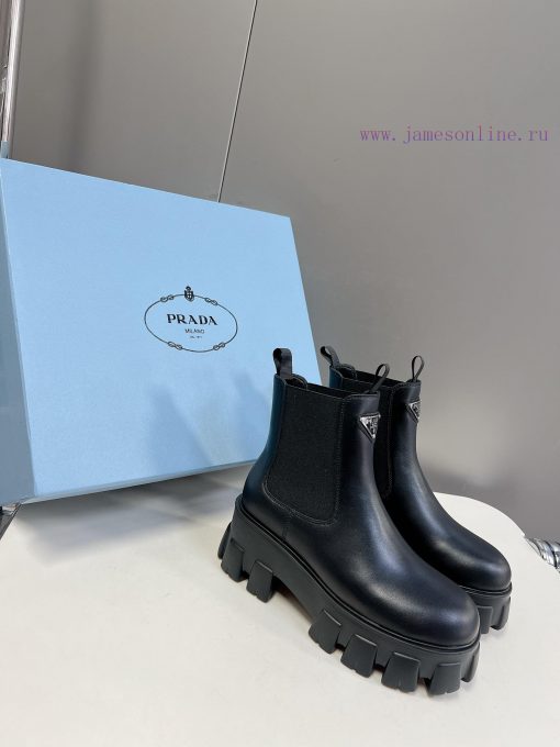 PRADA Top Sponge Cake Thick Bottom Pocket Triangle Logo Couple BootsThe original version 11 d4xvu3yg - Image 3