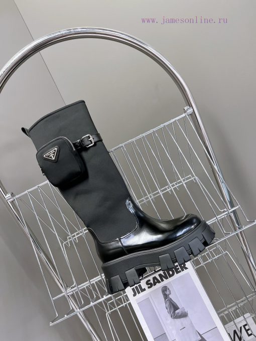 PRADA Top Sponge Cake Thick Bottom Pocket Triangle Logo Couple BootsThe original version 11 gdyxqx11 - Image 6