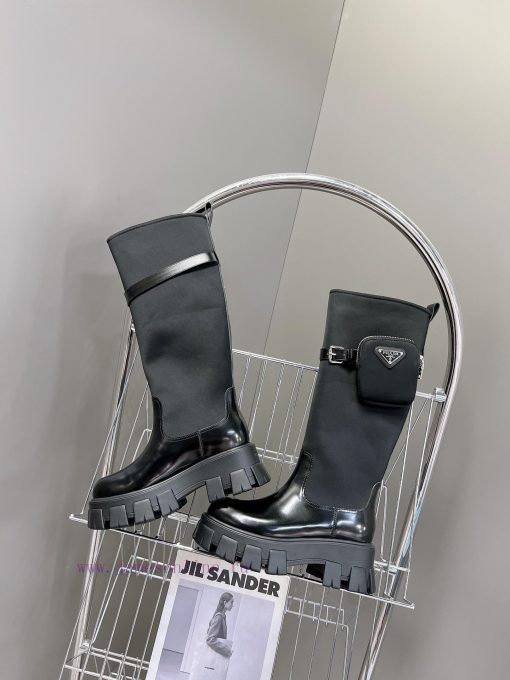 PRADA Top Sponge Cake Thick Bottom Pocket Triangle Logo Couple BootsThe original version 11 gdyxqx11 - Image 7
