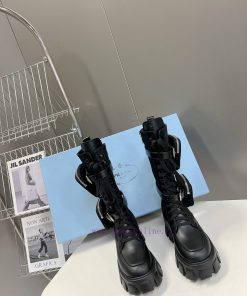 PRADA Top Sponge Cake Thick Bottom Pocket Triangle Logo Couple BootsThe original version 11 ob4er8u7