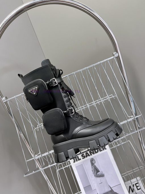 PRADA Top Sponge Cake Thick Bottom Pocket Triangle Logo Couple BootsThe original version 11 ob4er8u7 - Image 6