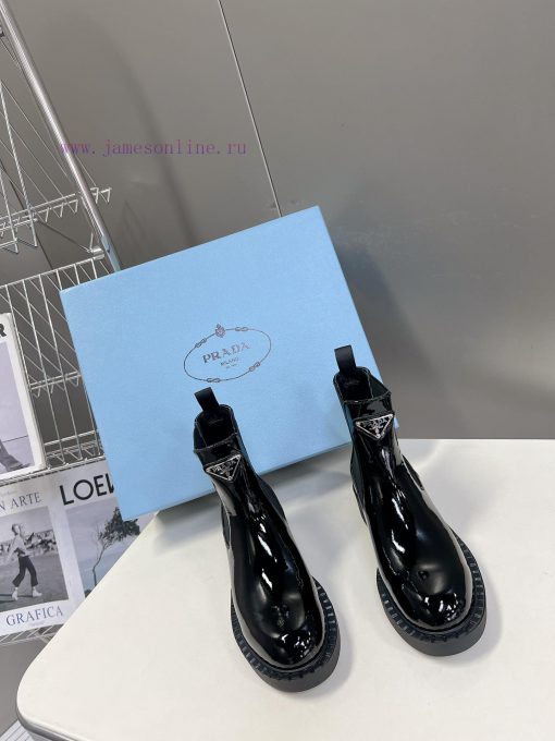 Prada PARADA Top Triangle Logo Couple's loafersOriginal mold bottom 11 replicaAnti slip and pxu7souu - Image 2