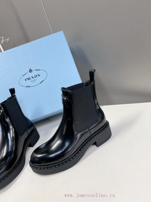 Prada PARADA Top Triangle Logo Couple's loafersOriginal mold bottom 11 replicaAnti slip and i6exoqor - Image 4