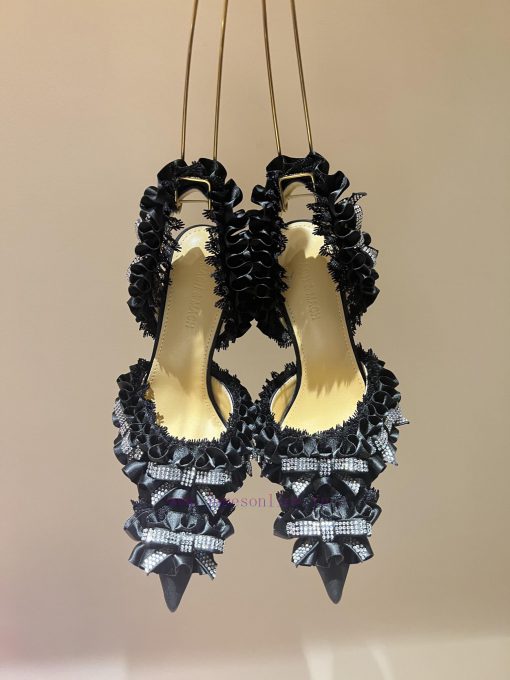 The mostCrystal Lace Lace High Heel SandalsExquisite princess shoes, none of themThere is neuepun5ew - Image 9