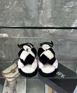 SMFK hairy sandals, when paired with socks, are so cute that they are both fashionable and vidjkbj6i