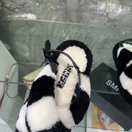 SMFK hairy sandals, when paired with socks, are so cute that they are both fashionable and vidjkbj6i - Image 6