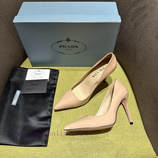 Prada/Prada 2024 SS Spring/Summer New Product Shining Debut Lacquer High Heels, with Prada's4lco66jr - Image 4