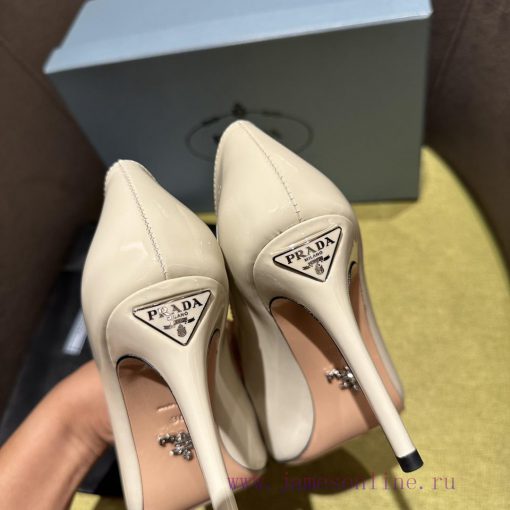 Prada/Prada 2024 SS Spring/Summer New Product Shining Debut Lacquer High Heels, with Prada'sxir14tr2 - Image 9