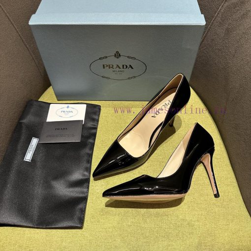 Prada/Prada 2024 SS Spring/Summer New Product Shining Debut Lacquer High Heels, with Prada'sqhmuj24j - Image 4