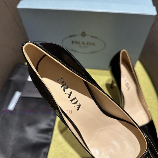 Prada/Prada 2024 SS Spring/Summer New Product Shining Debut Lacquer High Heels, with Prada'sqhmuj24j - Image 7