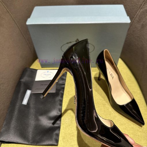 Prada/Prada 2024 SS Spring/Summer New Product Shining Debut Lacquer High Heels, with Prada'sqhmuj24j - Image 8