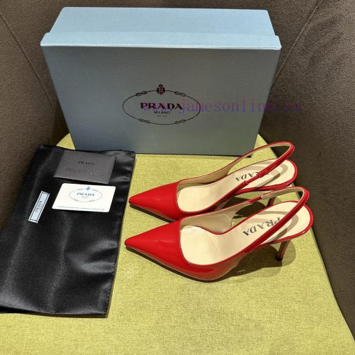 Prada/Prada 2024 SS Spring/Summer New Product Shining Debut Lacquer High Heels, with Prada'slib9e1zh - Image 3