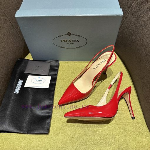 Prada/Prada 2024 SS Spring/Summer New Product Shining Debut Lacquer High Heels, with Prada'slib9e1zh - Image 5