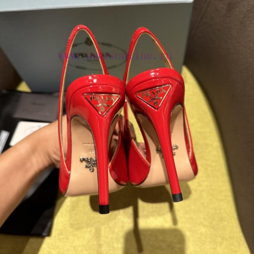 Prada/Prada 2024 SS Spring/Summer New Product Shining Debut Lacquer High Heels, with Prada'slib9e1zh - Image 6