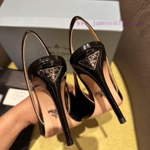 Prada/Prada 2024 SS Spring/Summer New Product Shining Debut Lacquer High Heels, with Prada'ssbyx5qb6 - Image 9