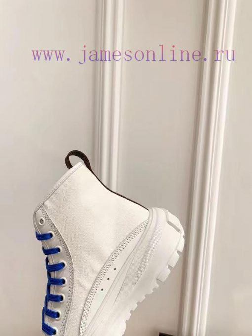 The LV Squad high top sneakers feature a blend of cotton canvas and calf leather trim, with 9mh5l9sv - Image 9
