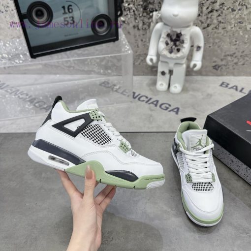 . Air Jordan 4 Sage Sea SaltThe classic mesh window area of the Qiao 4 is sewn with a joint 5eq4j0ls - Image 6